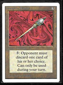 Disrupting Scepter MTG Unlimited well-centered, almost flawless NM-Mint+ card - Image 1