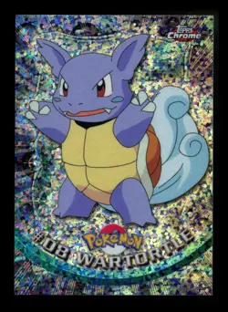 SPARKLE Wartortle #08 Topps Chrome 2000 Series 1 T.V Holo Pokemon Card TCG - Image 1