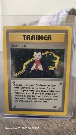 Pokemon TCG Gym Challenge Unlimited Giovanni Holographic Card 18/132 - Image 1