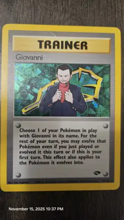 Pokemon TCG Gym Challenge Unlimited Giovanni Holographic Card 18/132 - Image 2