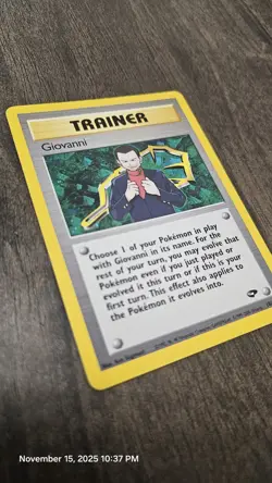 Pokemon TCG Gym Challenge Unlimited Giovanni Holographic Card 18/132 - Image 3