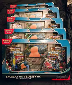Lot of 5 Pokemon Trading Card Game Snorlax ex Blissey ex Special Collection Box - Image 1