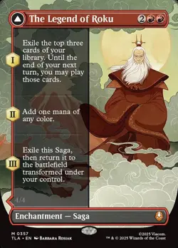 1x - The Legend of Roku - Borderless (Saga) - Avatar: The Last Airbender MTG - Image 1