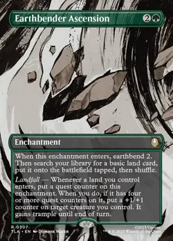 1x - Earthbender Ascension - Borderless - Avatar: The Last Airbender - NM MTG - Image 1