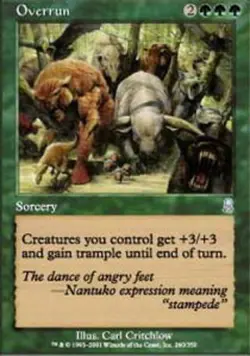 Japanese Overrun ~ Moderately Played Odyssey Foreign Stock Image MTG Magic Ultim - Image 1