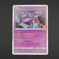 Pokemon TCG Card Mewtwo 184/SM-P Exclusive Holo KFC Promo *Indonesian* - NM - Image 1