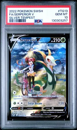 2022 POKEMON SWORD & SHIELD SILVER TEMPEST #TG13 FULL ART/SERPERIOR V PSA 10 - Image 1