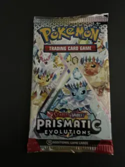 22.49g VERY HEAVY Prismatic Evolutions Pokemon Sealed Booster Pack New - Image 2