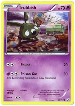 Pokemon - Trubbish - 67/113 - Common - Legendary Treasures - LP - Image 1