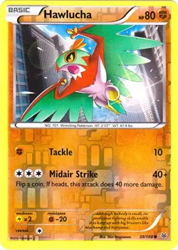 Hawlucha - 39/108 - Common - Reverse Holo - XY - Roaring Skies - NM - Pokemon - Image 1