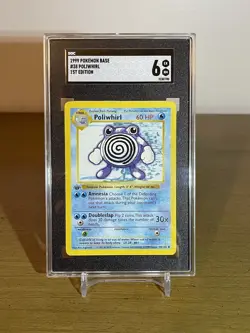 1999 POKEMON 1st EDITION BASE SET POLIWHIRL SGC 6 #38 - Image 1