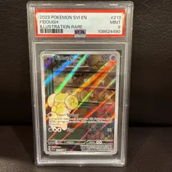 Pokemon TCG Fidough Illustration Rare Scarlet Violet SV01 English 213/198 PSA 9 - Image 1