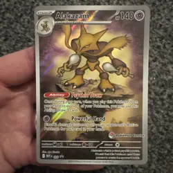 Pokemon TCG Pokemon Center Stamped Alakazam MEG 009 Black Star Promo Near Mint - Image 2