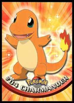 Topps Pokemon Charmander #04 1999 TV Animation Edition Non Holo Green Logo NM - Image 1