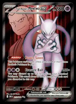 2025 Pokemon Destined Rivals 213/182 Team Rocket's Mewtwo ex Near Mint - Image 1