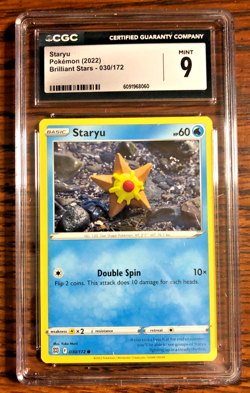 Staryu Regular Common #030 - CGC MINT 9 - 2022 Brilliant Stars - Pokemon TCG - Image 1