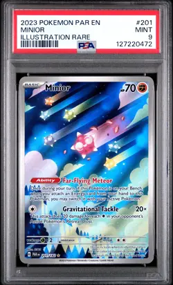2023 Pokemon Par En-Paradox Rift #201 Minior Illustration Rare PSA 9 - Image 1