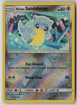 Alolan Sandshrew 137/236 Pokemon Cosmic Eclipse Reverse Holo Near Mint 2 - Image 1