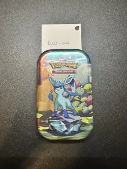 Pokemon Scarlet & Violet Prismatic Evolutions SEALED Mini Tin Glaceon - Image 1