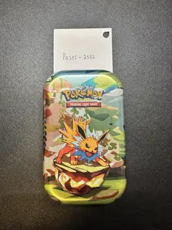 Pokemon Scarlet & Violet Prismatic Evolutions SEALED Mini Tin Jolteon - Image 1