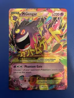 M Gengar EX (121 Secret Rare) LP Lightly Played - XY Phantom Forces Pokemon TCG - Image 1