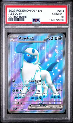 2023 POKEMON OBF EN-OBSIDIAN FLAMES ULTRA RARE #214 ABSOL EX PSA 10 - Image 1