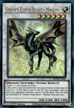 Golden Cloud Beast - Malong - Ultra Rare 1st Edition MP24-EN203 - NM - YuGiOh - Image 1