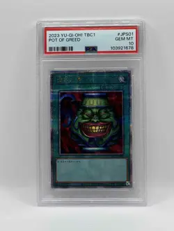 YU-GI-OH! JPN POT OF GREED QUARTER CENTURY SECRET RARE THE POT COLLECTION PSA 10 - Image 1