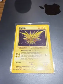 Pokemon TCG Zapdos Fossil Holo Card 15/62 VGC Condition 1999 WOTC Vintage Rare. - Image 1