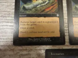 3x Cremate - Invasion - NM/EX - 2x English 1x German - OOP MTG - Image 2