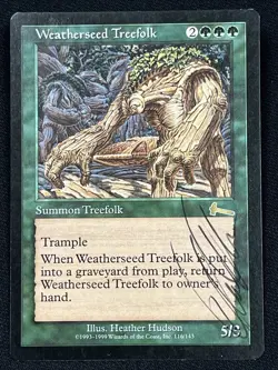 Magic MTG Weatherseed Treefolk - Artist Signed Heather Hudson - Urza's Legacy - Image 1
