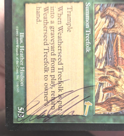 Magic MTG Weatherseed Treefolk - Artist Signed Heather Hudson - Urza's Legacy - Image 4