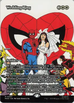 Wedding Ring (Borderless) M Marvel Universe Eternal-Legal 7 NM Normal MTG - Image 1