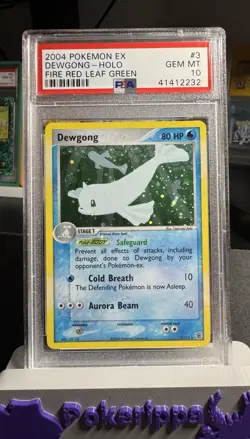 2004 Pokemon EX Dewgong Holo Fire Red Leaf Green PSA 10 GEM MINT 3/112 - Image 1