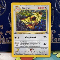 Pokemon TCG 1st Edition Pidgeot 8/64 Jungle Holo 1999 LP - Image 1
