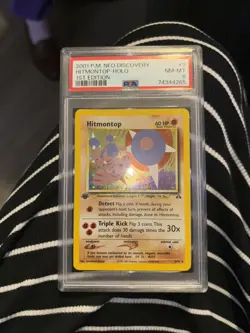 PSA 8 2001 Neo Discovery Hitmontop 3/75 HOLO Pokemon Card* - Image 1