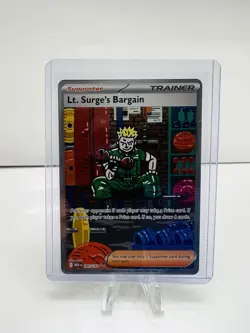 Pokemon Lt. Surge's Bargain 185/132 Special Illustration Rare Mega Evolution SIR - Image 1