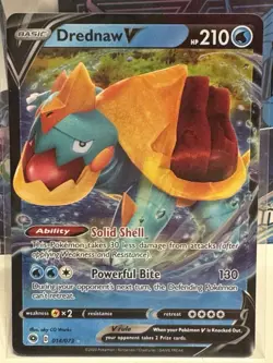 Drednaw V 014/073 Holo Pokemon 2020 Champion's Path - Pack Fresh - Image 1