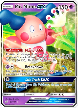Pokemon TCG Mr. Mime GX 67/181 Team Up Full Art Ultra Rare Holo - Image 1