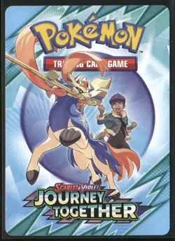 Pokemon TCG Journey Together Game Tip Card Pre Release Kit Card Hop & Zacian - Image 1