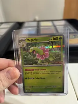 Pokemon Card Meganium 001 Black Star Promo Mega Evolution Prerelease Stamped - Image 1