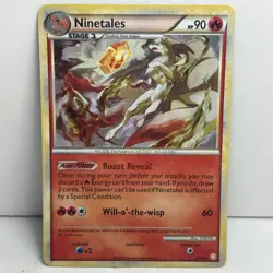 Pokemon Ninetales TCG HeartGold SoulSilver Card 7/123 Rare Holo NM - Image 1
