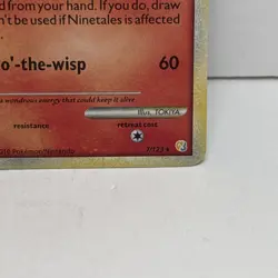 Pokemon Ninetales TCG HeartGold SoulSilver Card 7/123 Rare Holo NM - Image 4