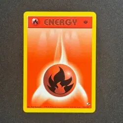 Fire Energy 128/132 Gym Heroes 1st Edition Regular Pokemon TCG - Image 1