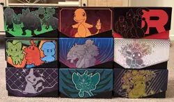 Pokemon Card 9x Empty ETBs Lot - Destined Rivals Surging Sparks Prismatic Paldea - Image 1