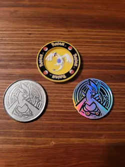Set Of 3 Lugia Coins - Pokemon, Nintendo, WotC - Image 1