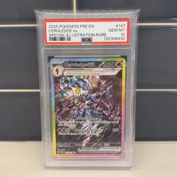 Pokemon TCG Ceruledge EX 147/131 Prismatic Evolutions SIR PSA 10 - Image 1