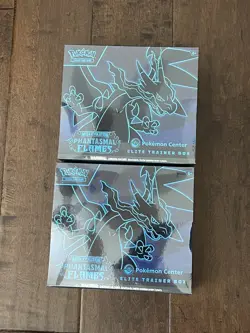 Phantasmal Flames Pokemon Center ETB Elite Trainer Box Set Lot of 2 New IN HAND - Image 1