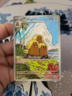 2024 NM Pokemon Alolan Dugtrio 208/191 IR Surging Sparks Illustration Rare - Image 1