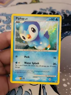 Pokemon TCG Piplup POP RARE PROMO Cosmos Holo DP03 2007 LP-MP - Image 1